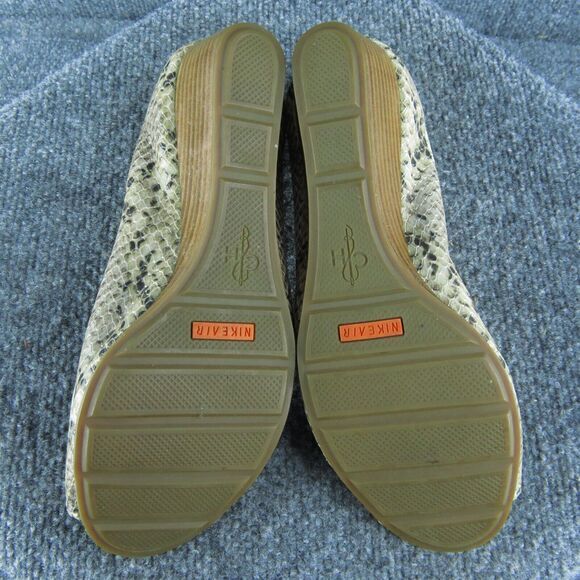 Cole Haan Snakeskin Women Peep Toe Heel Shoes Size 8.5 Medium Gray Leather - Picture 7 of 9